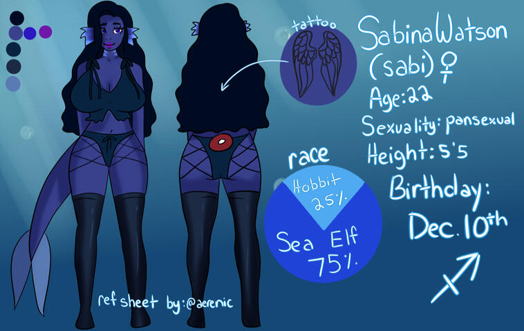 ref sheet for @AngelicSeahorse
